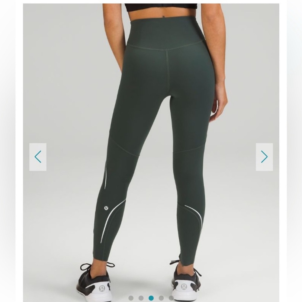 Base Pace High-Rise Reflective Tight 25"‎ size 2 Green running new - Picture 2 of 10